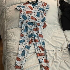 Pixielane Colorful Block Print Pajama Set